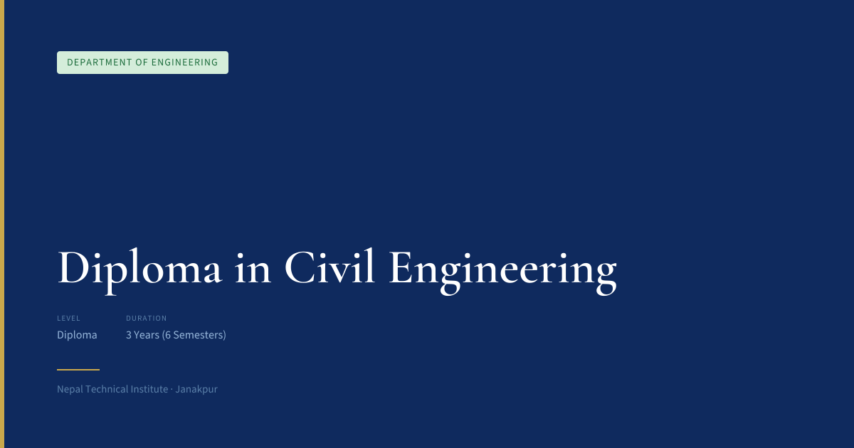 Diploma in Civil Engineering | Nepal Technical Institute